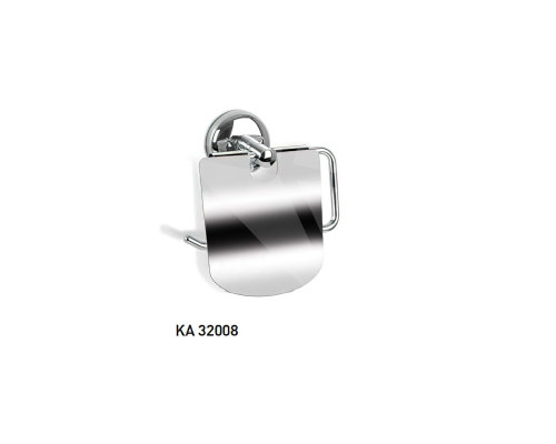 Suport hartie igienica cu capac KA 32008 Argintiu