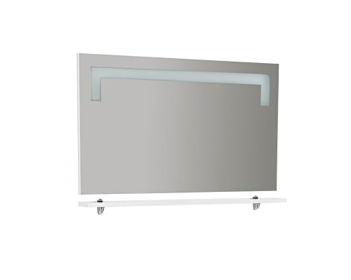 Oglinda cu LED Creavit MASK MK4001.01.BB + Etajera Alb